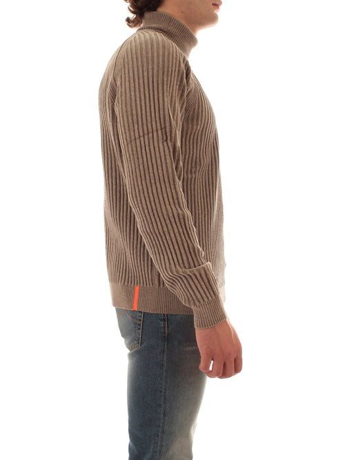 RRD-Roberto Ricci Designs Velvet Rave Turtleneck Knit da uomo tabacco