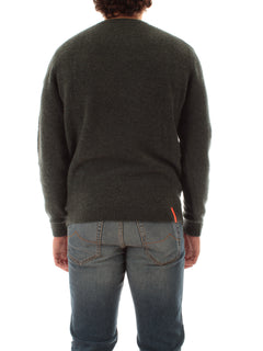 RRD-Roberto Ricci Designs Bouclè Round Knit da uomo forest green