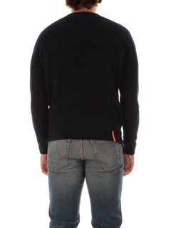 RRD-Roberto Ricci Designs Bouclè Round Knit da uomo blue black