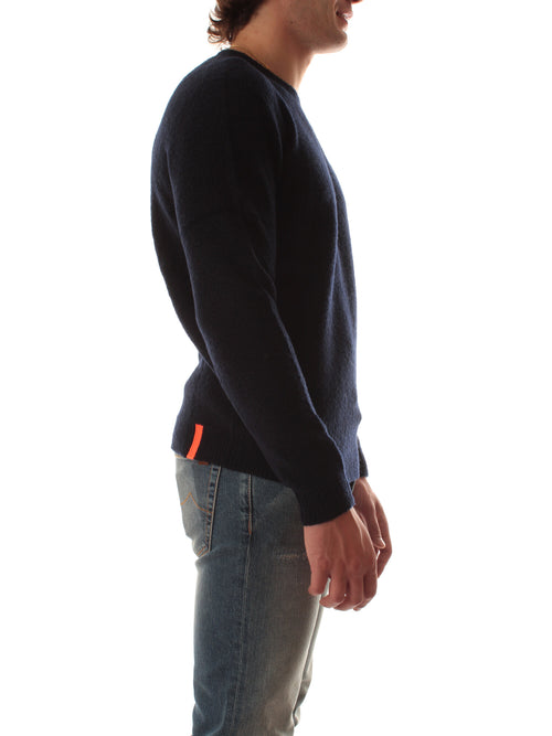 RRD-Roberto Ricci Designs Bouclè Round Knit da uomo blue black