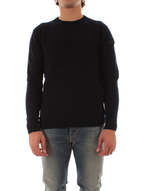 RRD-Roberto Ricci Designs Bouclè Round Knit da uomo blue black