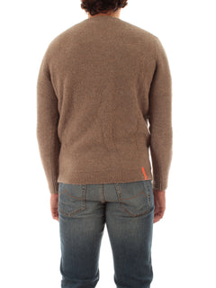 RRD-Roberto Ricci Designs Bouclè Round Knit da uomo tabacco