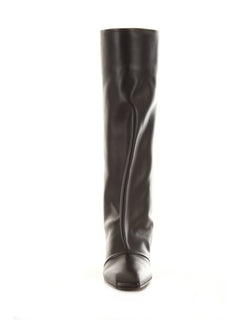 Vicini stivale in pelle nero da donna