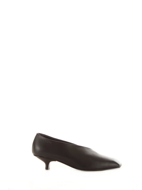 Vicini Decolleté in pelle nero da donna