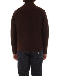 Barba TUCSON giacca in suede marrone da uomo