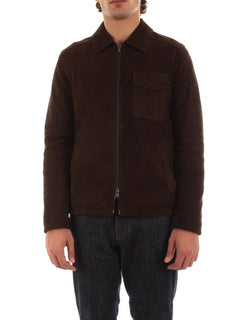 Barba TUCSON giacca in suede marrone da uomo