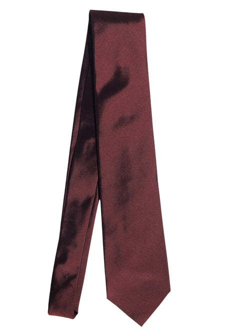 Barba cravatta 7 pieghe da uomo bordeaux a tinta unita
