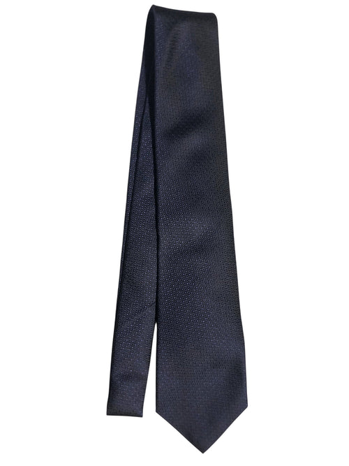 Kiton cravatta 7 pieghe in seta da uomo blu unito