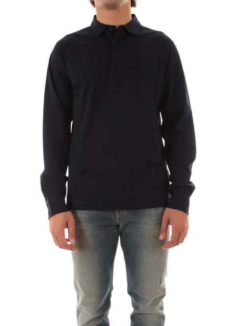 Sun 68 polo in jersey di cotone da uomo navy blue