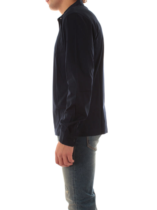 Sun 68 polo in jersey di cotone da uomo navy blue