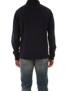 Sun 68 polo in jersey di cotone da uomo navy blue