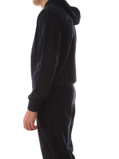 Sun 68 felpa in cotone con zip e cappuccio da uomo navy blue