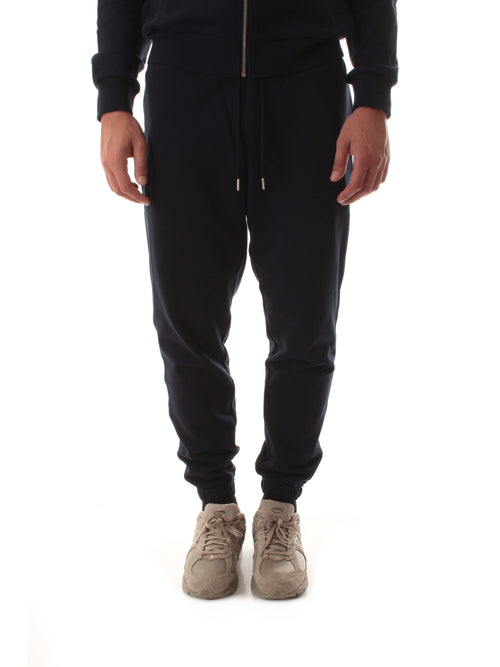 Sun 68 pantaloni in felpa di misto cotone da uomo navy blue