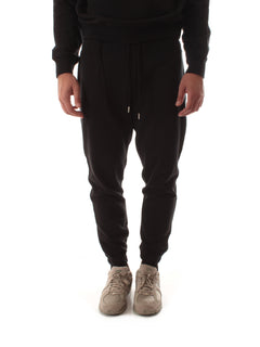 Sun 68 pantaloni in felpa di misto cotone da uomo nero