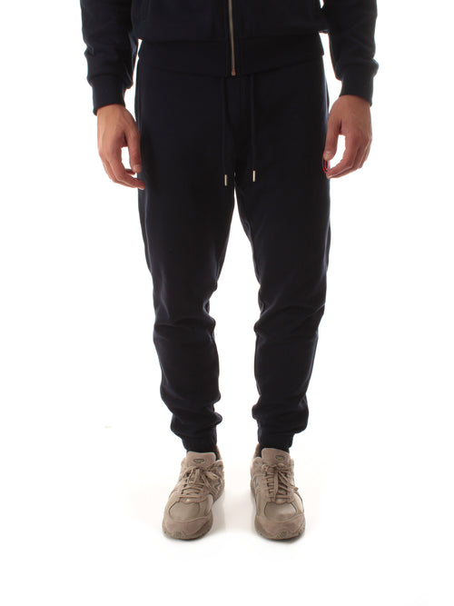 Sun 68 pantaloni con logo fluo da uomo navy blue