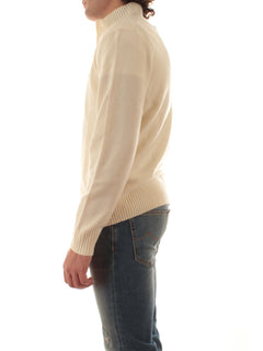 Sun 68 cardigan in lana e cashmere da uomo bianco panna