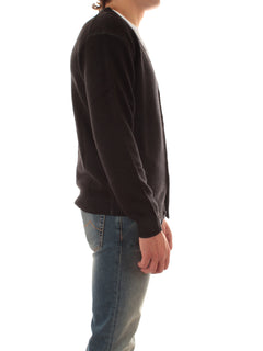Sun 68 cardigan in lana effetto vintage da uomo nero