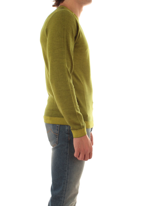 Sun 68 maglia girocollo in lana vintage da uomo muschio