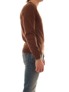 Sun 68 maglia in lana e cotone da uomo marrone