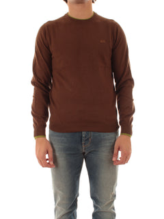 Sun 68 maglia in lana e cotone da uomo marrone