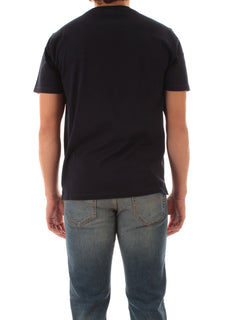 Sun 68 T-shirt in cotone vintage da uomo navy blue