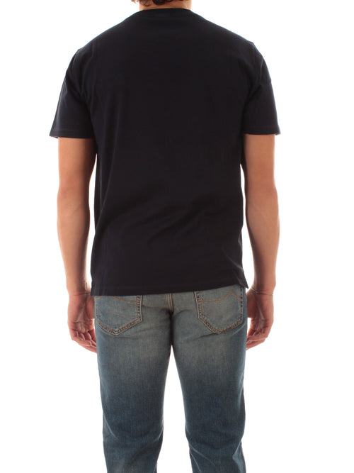 Sun 68 T-shirt in cotone vintage da uomo navy blue