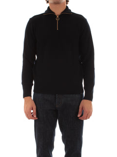 Paul & Shark maglia mezza zip in tech wool da uomo blu