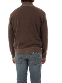 Paul & Shark cardigan in maglia di lana da uomo marrone