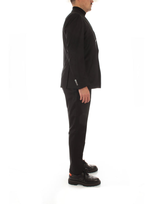 Luigi Bianchi Mantova abito doppiopetto da uomo nero