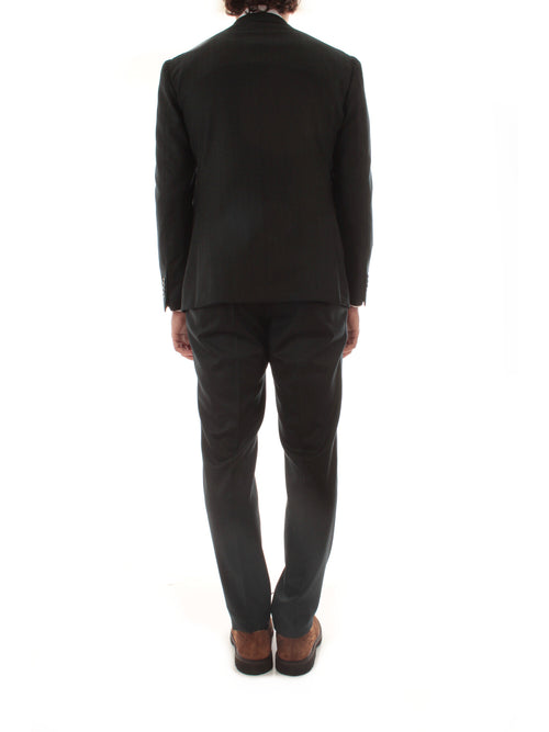 Luigi Bianchi Mantova abito doppiopetto verdone in tessuto Solaro da uomo