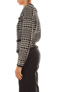 Twinset giacca check da donna neve/nero
