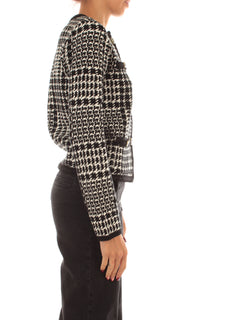 Twinset giacca check da donna neve/nero