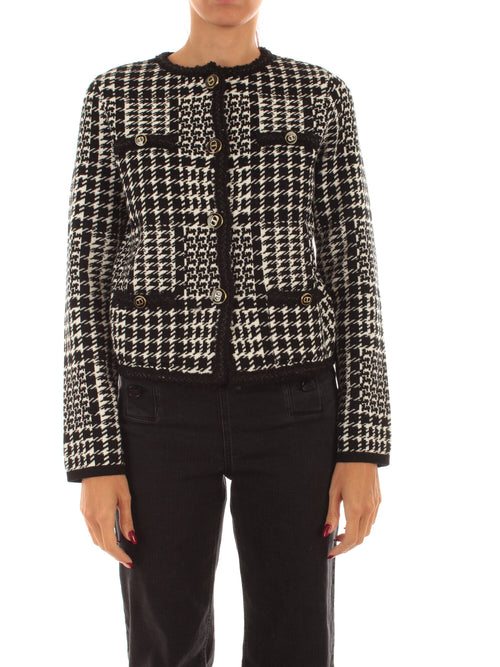 Twinset giacca check da donna neve/nero