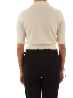 Twinset maglia a polo da donna neve