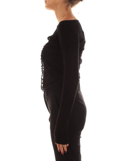 Twinset maglia con tulle da donna nero