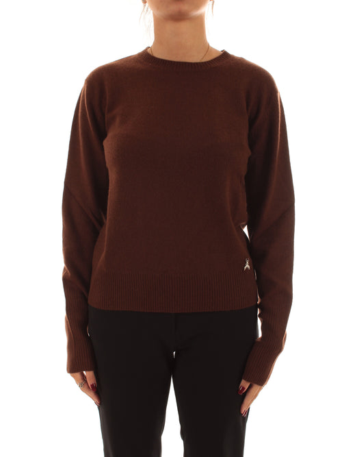 Patrizia Pepe maglia in cashmere da donna earth brown