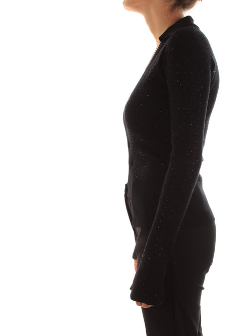 Patrizia Pepe cardigan con strass da donna nero