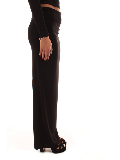 Patrizia Pepe gonna lunga in jersey crêpe da donna nero
