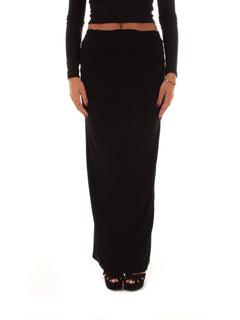 Patrizia Pepe gonna lunga in jersey crêpe da donna nero