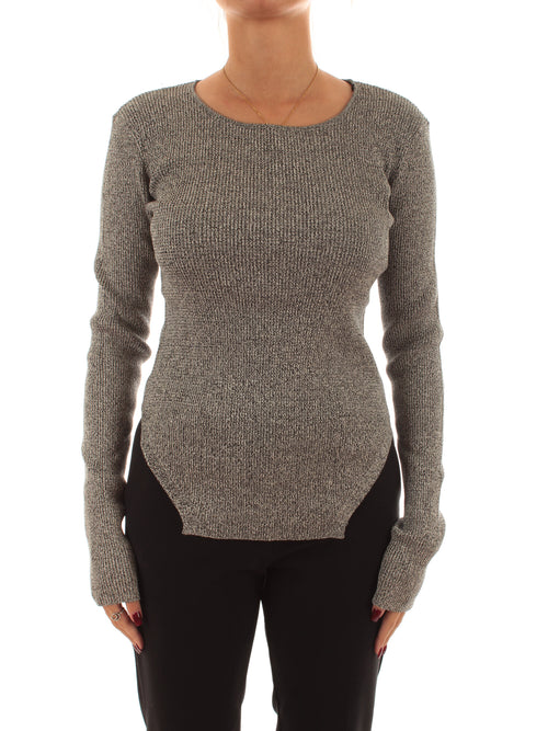 Patrizia Pepe maglia effetto body con cut-out da donna white