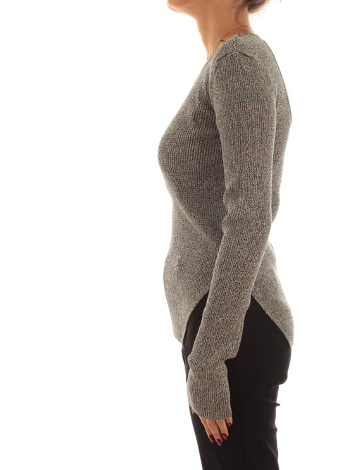 Patrizia Pepe maglia effetto body con cut-out da donna white