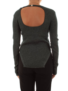 Patrizia Pepe maglia effetto body con cut-out da donna green