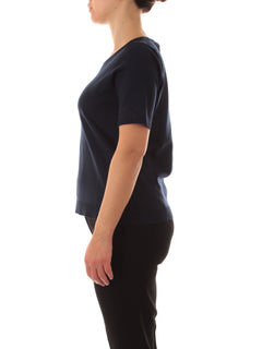 Luisa Viola maglia in viscosa comfort da donna blu