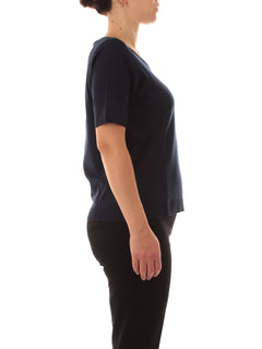 Luisa Viola maglia in viscosa comfort da donna blu