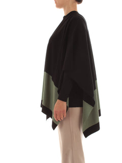 Luisa Viola mantella da donna grigio nero/verde salvia