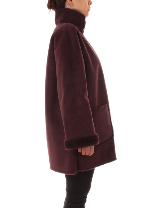 Luisa Viola cappotto da donna prugna