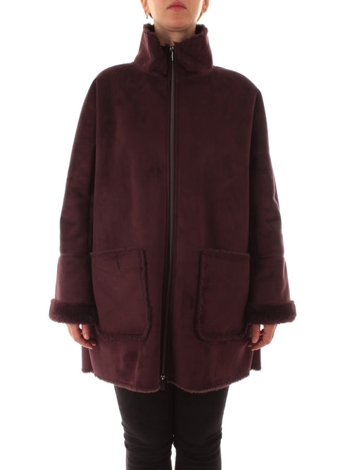 Luisa Viola cappotto da donna prugna
