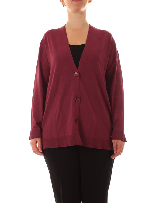 Luisa Viola cardigan da donna bordeaux
