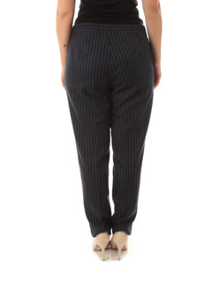 Luisa Viola pantalone gessato blu da donna