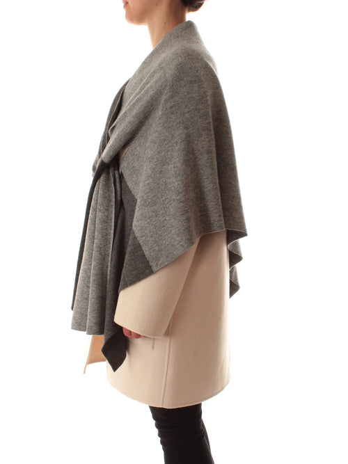 Luisa Viola mantella in misto cashmere da donna grigio